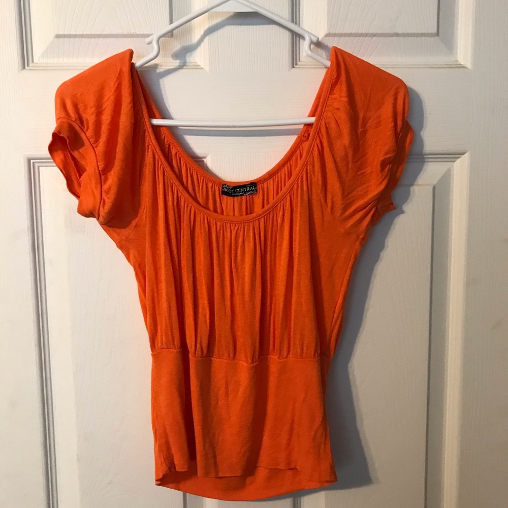 Orange crop top
